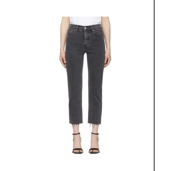 Levi's Denim - Levi’s Wedgie Skinny Jeans 29 | Dark Gray | High Rise Button Fly | Raw Hem